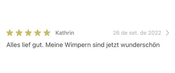 Echte Kundenbewertung mit 5 Sternen auf Treatwell, Nummer 3