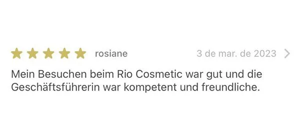 Echte Kundenbewertung mit 5 Sternen auf Treatwell, Nummer 5